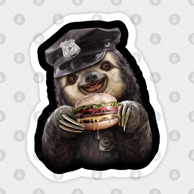 BURGER COP Sticker by ADAMLAWLESS